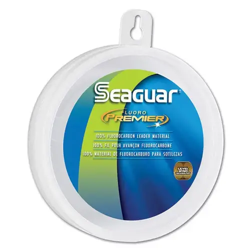 Fluorocarbon Premier Leader Material, 25Lb Fluorescent Clear/Blue Fluorocarbon Premier Leader Material, 25Lb Fluorescent Clear/Blue