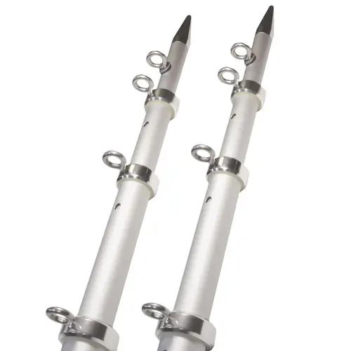 OT Series Outriggers, Silver with Silver Ring Tips OT Series Outriggers, Silver with Silver Ring Tips