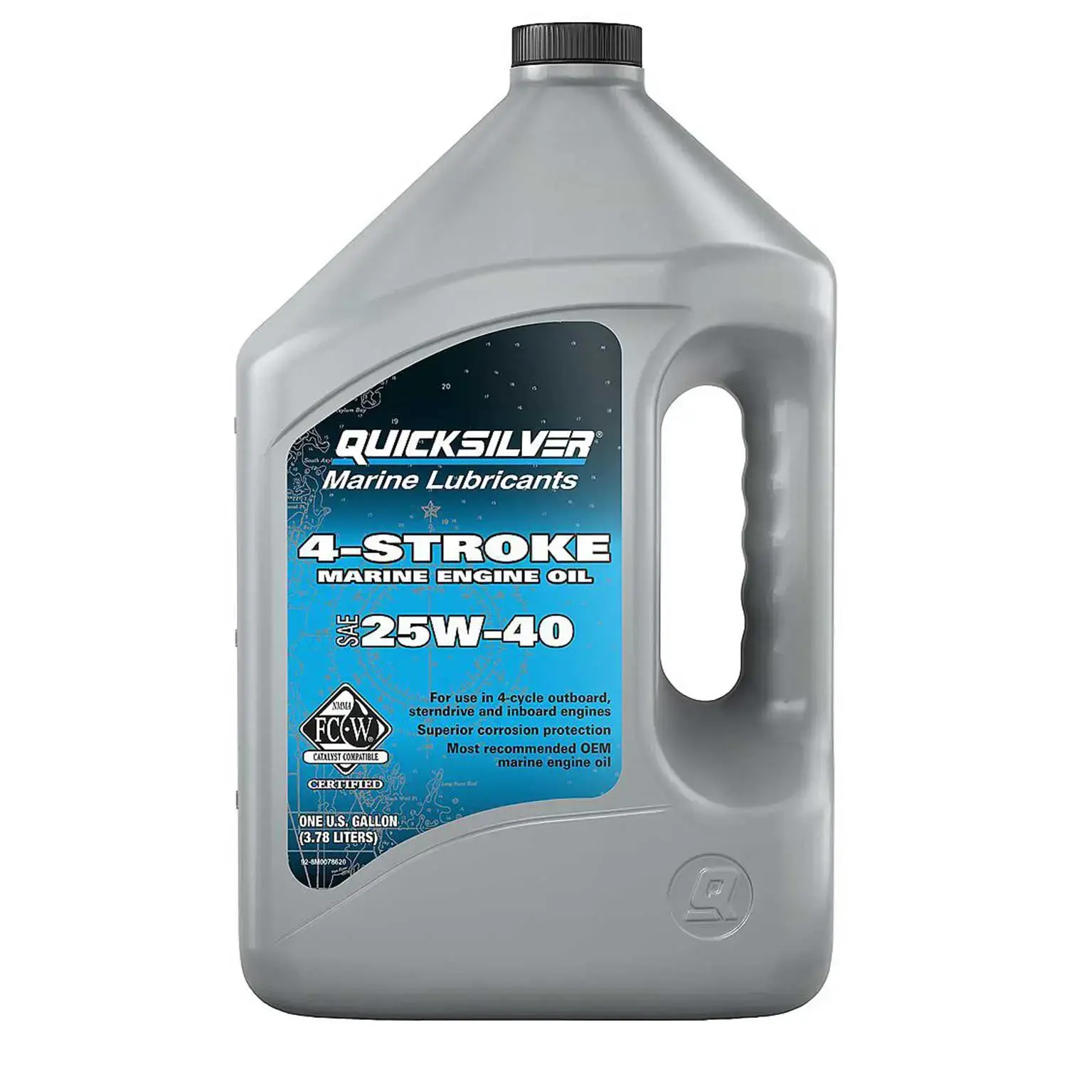 Quicksilver 25W-40 Marine Engine Oil 1 Gallon 8M0078620