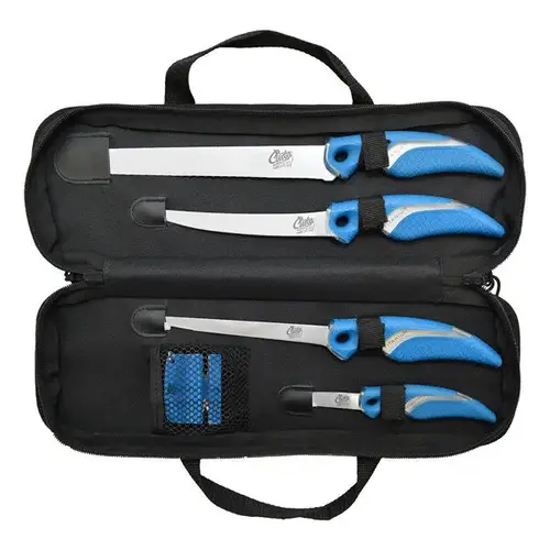 6-Piece Knife & Sharpener Set with Case 6-Piece Knife & Sharpener Set with Case
