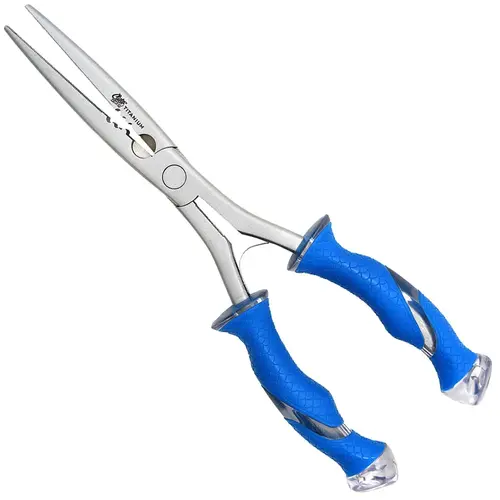10 1/4" Titanium Bonded Stainless Steel Freshwater Long Needle Nose Pliers 10 1/4" Titanium Bonded Stainless Steel Freshwater Long Needle Nose Pliers
