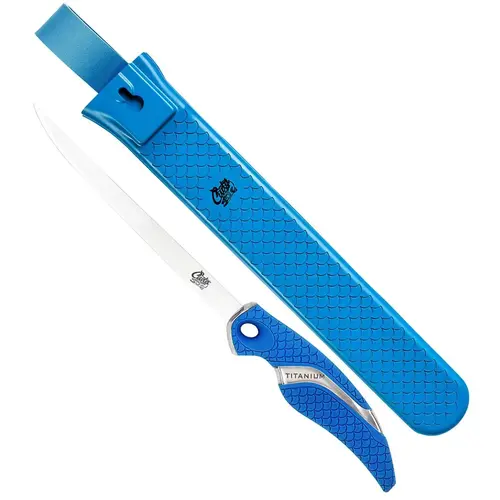 7" Titanium Bonded Fillet Knife with Sheath 7" Titanium Bonded Fillet Knife with Sheath