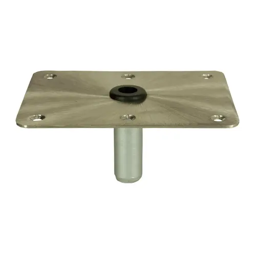 6" X 8" Threaded Square Base Satin Finish Silver 6" X 8" Threaded Square Base Satin Finish Silver