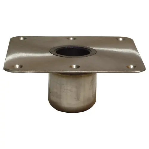 7" X 7" Non-Locking Square Base Satin Finish Silver 7" X 7" Non-Locking Square Base Satin Finish Silver