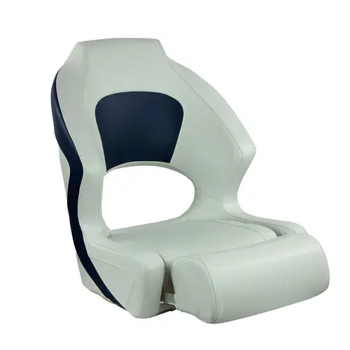 Deluxe Sport Flip-Up Seat, Blue And White Upholstery Deluxe Sport Flip-Up Seat, Blue And White Upholstery