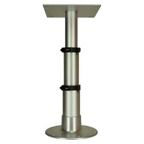 12" - 28" Anodized Air-Powered 3-Stage Table Pedestal Silver 12" - 28" Anodized Air-Powered 3-Stage Table Pedestal Silver