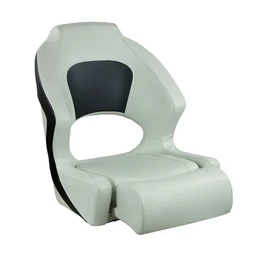 Deluxe Sport Flip-Up Seat, Charcoal And White Upholstery Deluxe Sport Flip-Up Seat, Charcoal And White Upholstery