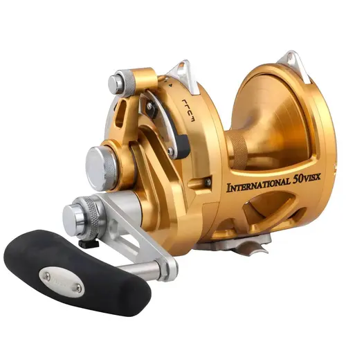 International 50VISX 2-Speed Conventional Reel, Gold International 50VISX 2-Speed Conventional Reel, Gold