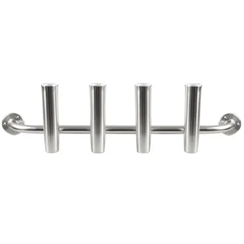 4-Rod Transom Mount Rod Holder Silver 4-Rod Transom Mount Rod Holder Silver