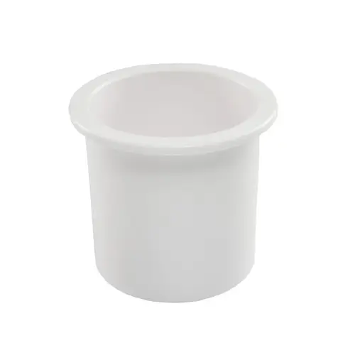 Nylon Recessed Cup Holder, White Nylon Recessed Cup Holder, White