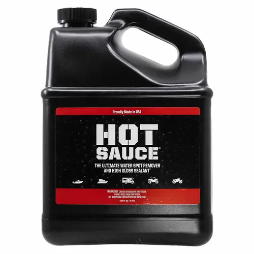 Hot Sauce Water Spot Remover with Gloss Sealants, 1 Gallon Refill Hot Sauce Water Spot Remover with Gloss Sealants, 1 Gallon Refill
