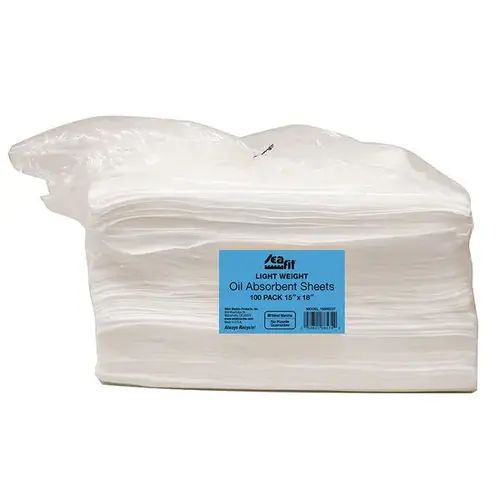 18" x 15" Light Weight Oil Absorbent Sheets, 100-Pack 18" x 15" Light Weight Oil Absorbent Sheets, 100-Pack