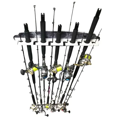 Reel Salty All Weather 2-In-1 11 Rod Wall Storage Rack Multi Reel Salty All Weather 2-In-1 11 Rod Wall Storage Rack Multi