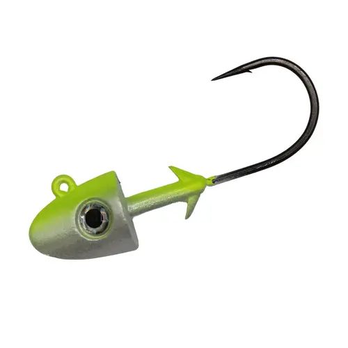 Original Lead Jig Heads Chartreuse/White Original Lead Jig Heads Chartreuse/White
