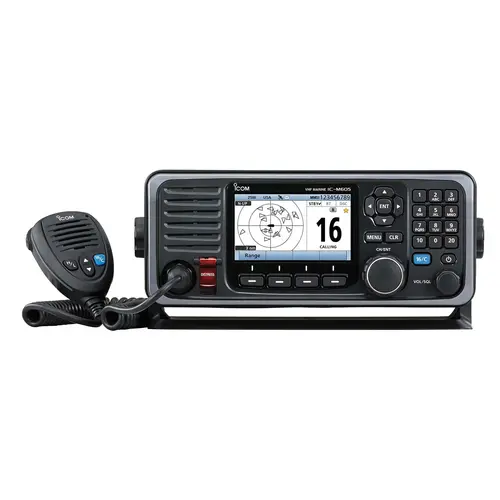 M605 Fixed Mount VHF Radio with Color Display and Rear Mic Connector Black M605 Fixed Mount VHF Radio with Color Display and Rear Mic Connector Black