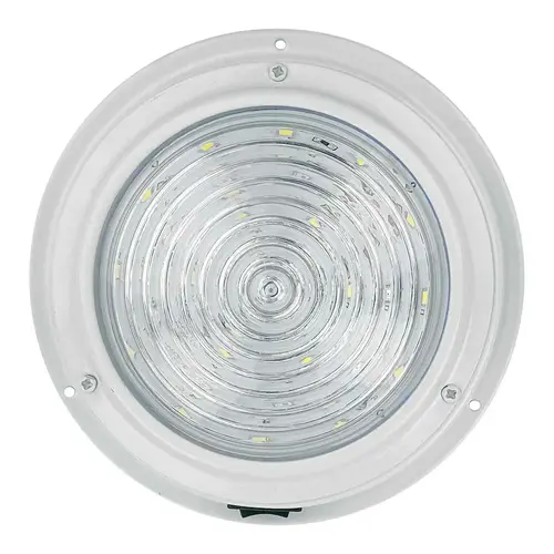 5 1/2" White Aluminum LED Dome Light, White 5 1/2" White Aluminum LED Dome Light, White