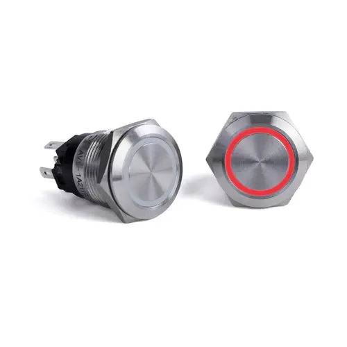 Push Button Switch, Red Halo Push Button Switch, Red Halo
