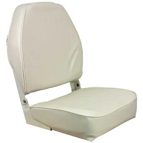 Folding High Back Seat, White Folding High Back Seat, White