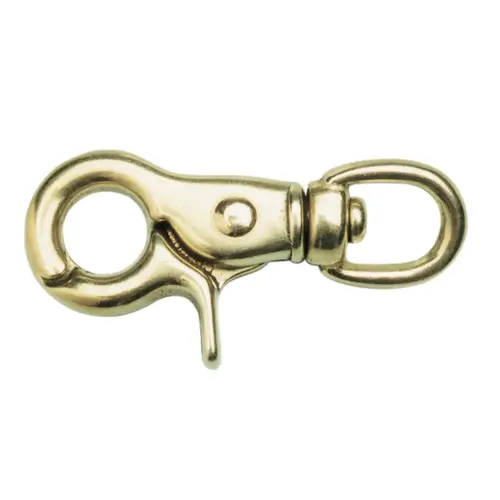 Swivel-Eye Snap, Bronze, 1/2" Eye ID, 2" Length, 1/4" Opening Swivel-Eye Snap, Bronze, 1/2" Eye ID, 2" Length, 1/4" Opening