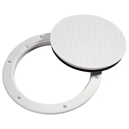 Pry Out 8" Deck Plate Nonskid White Pry Out 8" Deck Plate Nonskid White