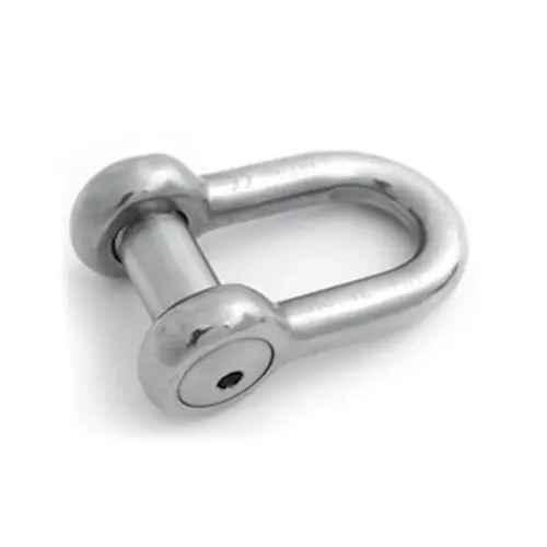High Tensile Stainless Steel D Shackle, Type B, 1/2" Pin Dia., 4000lb. WLL High Tensile Stainless Steel D Shackle, Type B, 1/2" Pin Dia., 4000lb. WLL