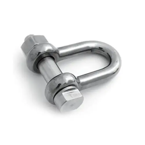 High Tensile Stainless Steel D Shackle, Type E, 1 1/8" Pin Dia., 22000lb. WLL High Tensile Stainless Steel D Shackle, Type E, 1 1/8" Pin Dia., 22000lb. WLL