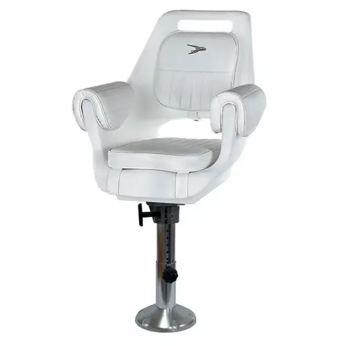 Deluxe Pilot Chair with WP21-18S Pedestal Wise White Deluxe Pilot Chair with WP21-18S Pedestal Wise White