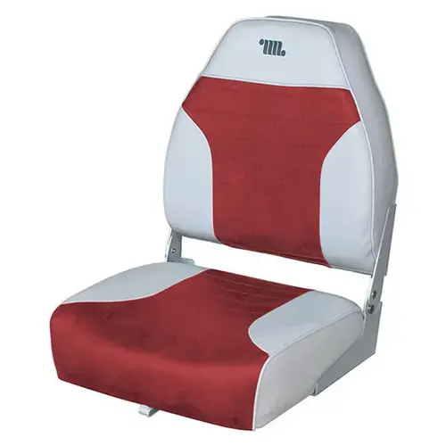High-Back Boat Seat, Gray/Red High-Back Boat Seat, Gray/Red