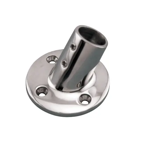 Round Rail Base, 1", 60 Degrees, 316 Stainless Steel Round Rail Base, 1", 60 Degrees, 316 Stainless Steel