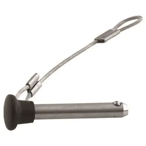 Stainless Steel Pin, Lanyard & Plastic Knob Silver Stainless Steel Pin, Lanyard & Plastic Knob Silver