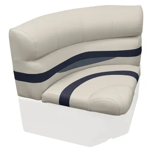 Premier Series Pontoon 28" Radius Corner Cushion Set Platinum / Spectra Navy / Cobalt Premier Series Pontoon 28" Radius Corner Cushion Set Platinum / Spectra Navy / Cobalt