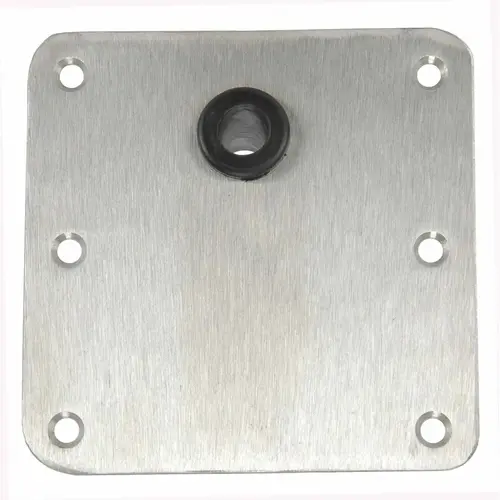 7" x 7" Threaded Square Base, Offset Bushing Silver 7" x 7" Threaded Square Base, Offset Bushing Silver