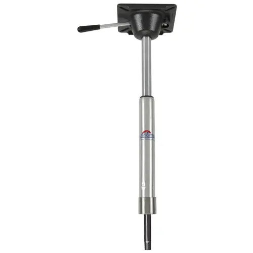 Threaded KingPin Sit Down Power-Rise Pedestal, Satin Finish Silver Threaded KingPin Sit Down Power-Rise Pedestal, Satin Finish Silver