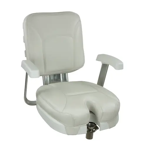 Ladder Back Seat with Bolt On Gimbal White Ladder Back Seat with Bolt On Gimbal White