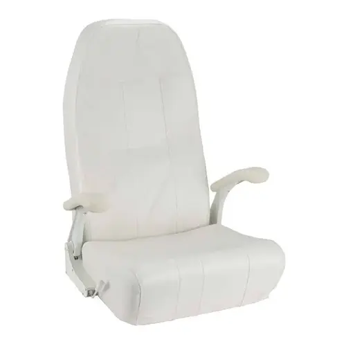 Norwegian Helm Seat with White Upholstery Norwegian Helm Seat with White Upholstery