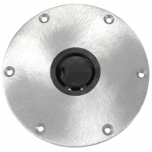 9" X 2 3/8" Round Plug-In Base Silver 9" X 2 3/8" Round Plug-In Base Silver