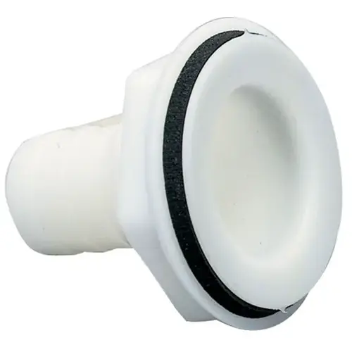 1 1/4" Straight Plastic Drain Fitting, Fits 3/4" Hose 1 1/4" Straight Plastic Drain Fitting, Fits 3/4" Hose