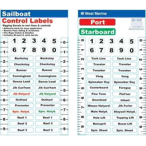 Sailboat Control Labels Sailboat Control Labels