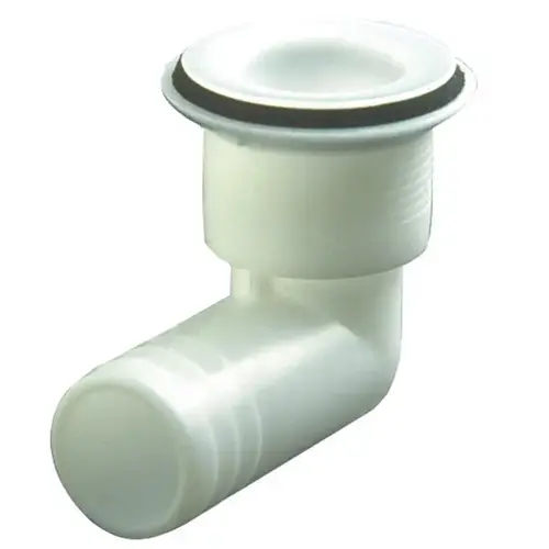 1 1/4" 90 degree Plastic Drain Fitting, Fits 1" Hose 1 1/4" 90 degree Plastic Drain Fitting, Fits 1" Hose