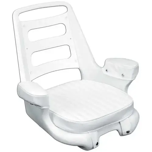 Helm 2090 Chair, Cushion Set and Mounting Plate, White Helm 2090 Chair, Cushion Set and Mounting Plate, White