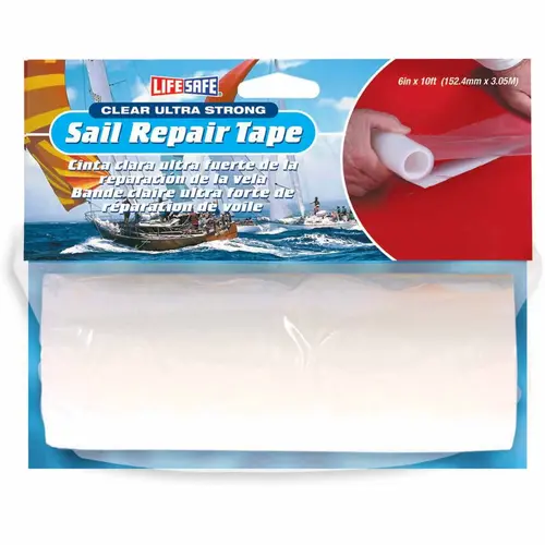 6" X 10 ft Sail Repair Tape, Clear White 6" X 10 ft Sail Repair Tape, Clear White