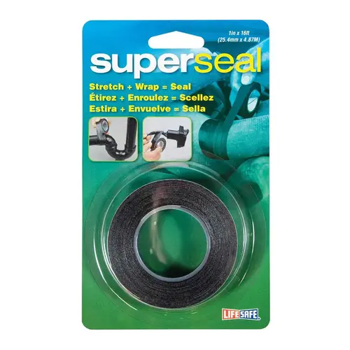 1" x 16 ft Super Seal Tape, Black 1" x 16 ft Super Seal Tape, Black