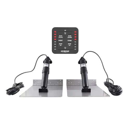 Stainless Steel Electric Trim Tab Kit, SLC-11 Manual LED Control, 9LX18W Tab Stainless Steel Electric Trim Tab Kit, SLC-11 Manual LED Control, 9LX18W Tab