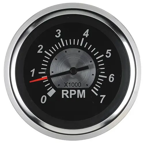 Black Sterling Series Tachometer, 7000 rpm, O/B & 4-Stroke Gas Engines Black Sterling Series Tachometer, 7000 rpm, O/B & 4-Stroke Gas Engines