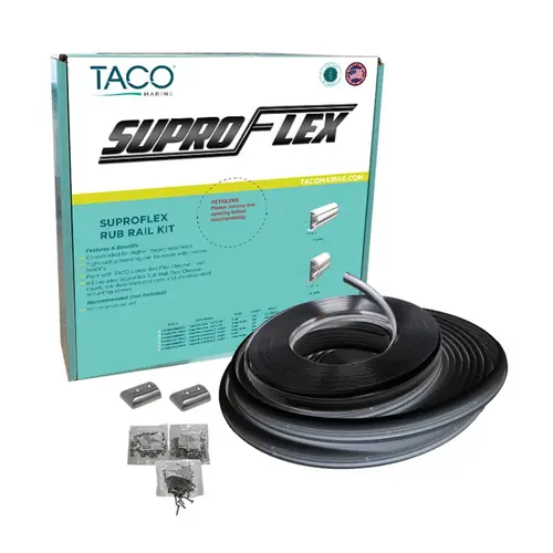 SuproFlex Medium Rub Rail Kit Black, 80 ft SuproFlex Medium Rub Rail Kit Black, 80 ft