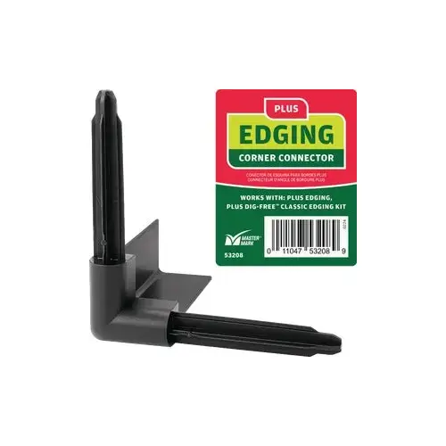 Edging Coupler Kit Master Gardener 3.5" L X 3.5" H Plastic Black Black Edging Coupler Kit Master Gardener 3.5" L X 3.5" H Plastic Black Black