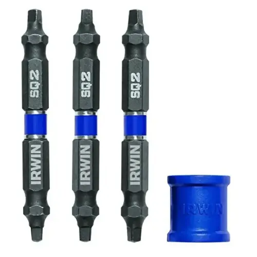 Impact Double-Ended #2 Square Driver Bit Set, 3 inch, Pack of 4 Impact Double-Ended #2 Square Driver Bit Set, 3 inch, Pack of 4