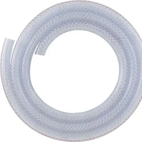 PVC Braided Tubing, 3/8" ID x 5/8" OD, 10 ft, Clear PVC Braided Tubing, 3/8" ID x 5/8" OD, 10 ft, Clear