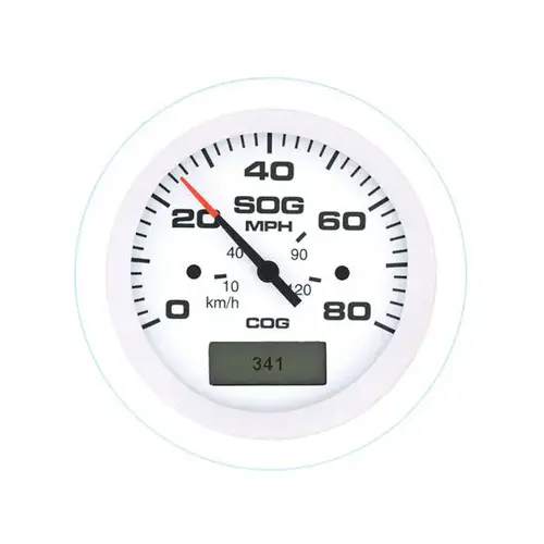 Arctic Series GPS Speedometer, 80 mph White Arctic Series GPS Speedometer, 80 mph White