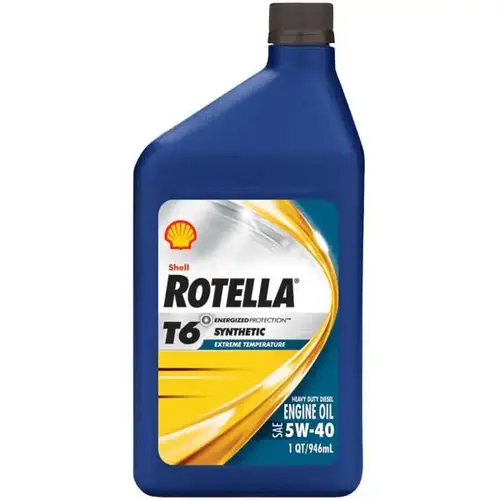 Shell Rotella T6 5W-40 Full Synthetic Heavy Duty Diesel Engine Oil, 1 Quart Shell Rotella T6 5W-40 Full Synthetic Heavy Duty Diesel Engine Oil, 1 Quart